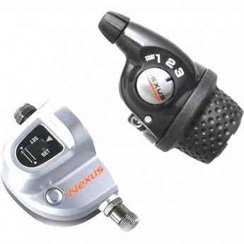 Шифтер SHIMANO NEXUS, 3S35E, 3СК, С BELL CRANK 3, ОПЛЕТКА, 1600мм ЧЕРНЫЙ