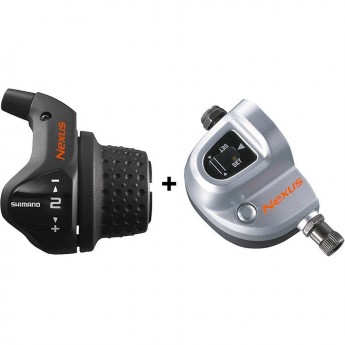 Шифтер SHIMANO NEXUS, 3S41E, 3СК, С BELL CRANK 6, ОПЛЕТКА, 1600ММ ЧЕРНЫЙ, КОРОТК. РУЧКА