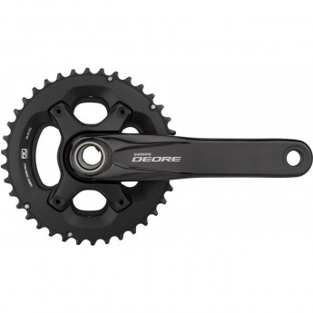 Система SHIMANO DEORE, M6000-2, 175 мм, интегрированный вал, 10 скоростей, 38/28T без каретки, черный